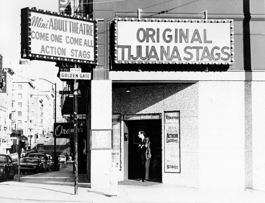 San Franciscos Mini Adult Theater, corner of Jones and Golden Gate